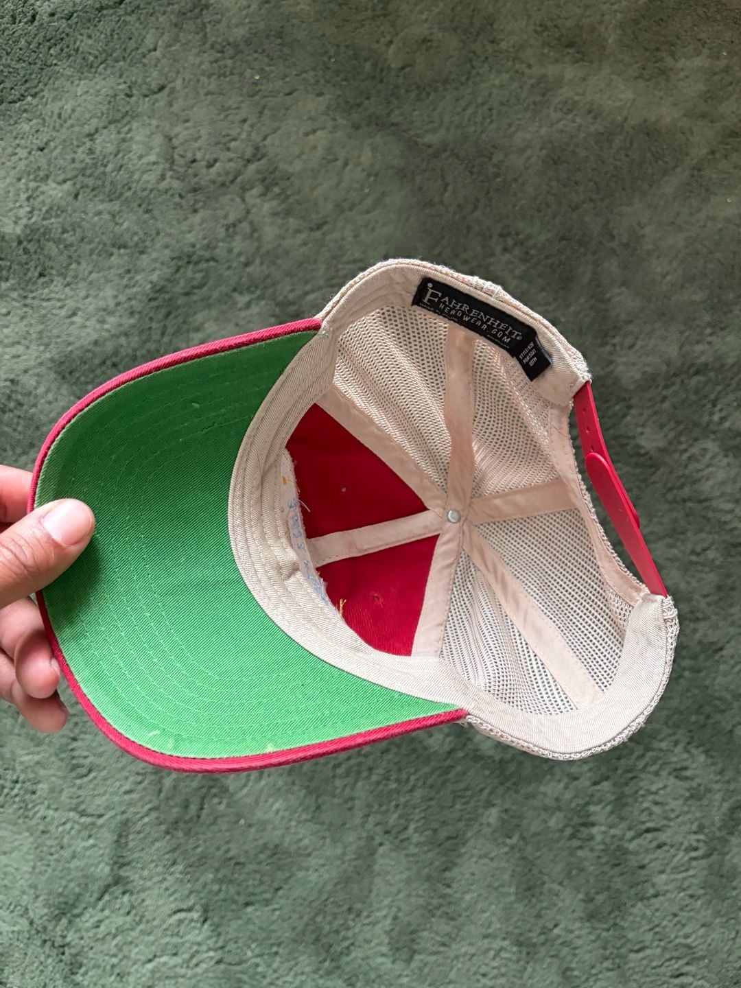 Fahrenheit Headwear Lake Tahoe Trucker Hat Snapback Red 4