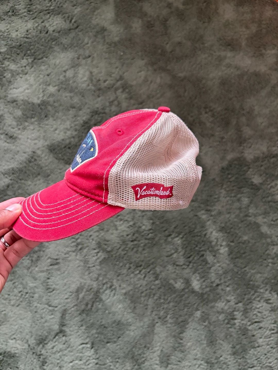Fahrenheit Headwear Lake Tahoe Trucker Hat Snapback Red 5