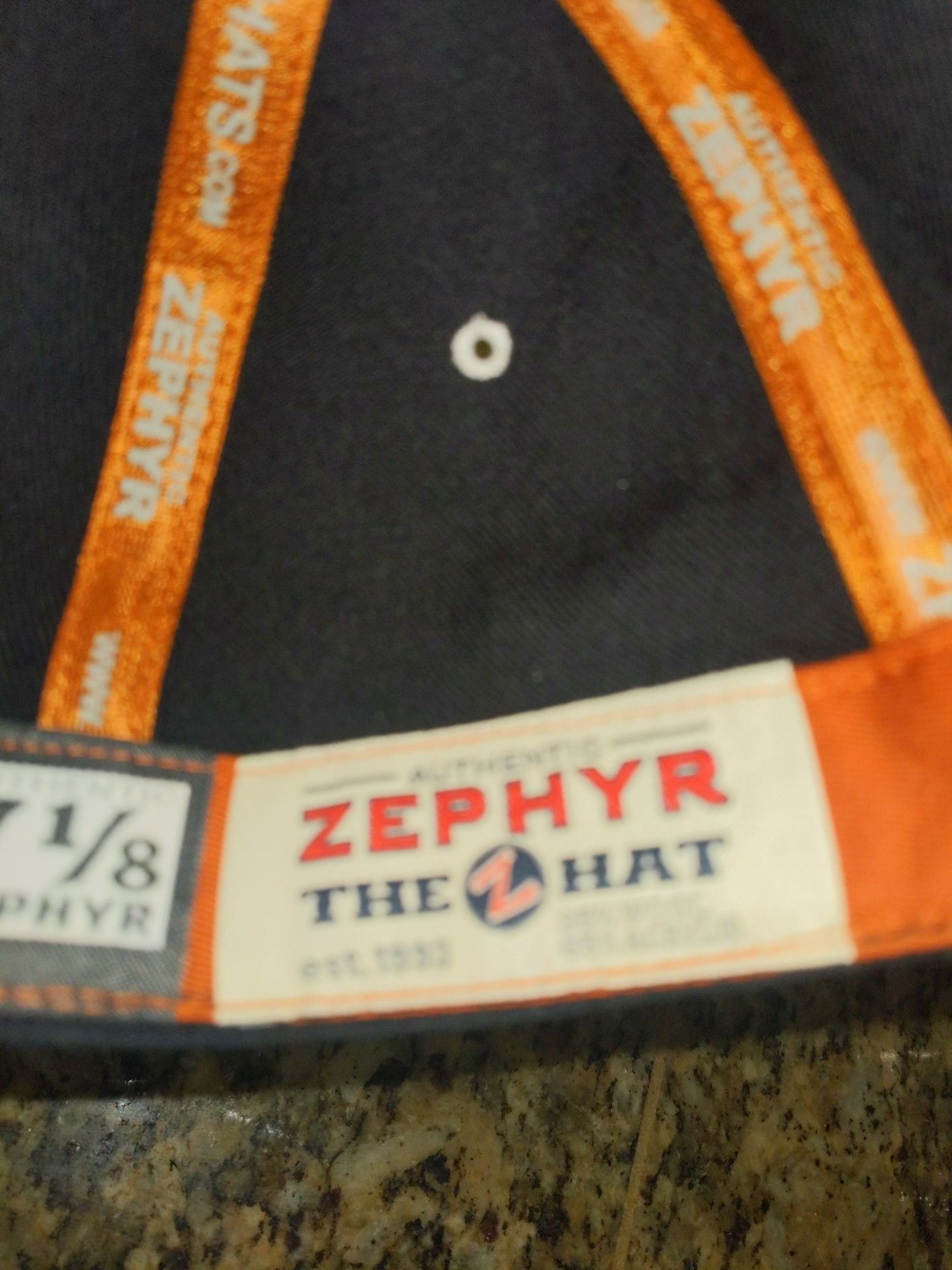 Zephyr Texas Longhorns Hat Size 7 1/8 Black Orange Fitted 7