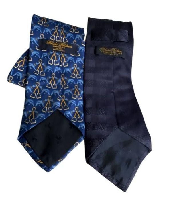Brooks Brothers Silk Necktie Lot Of 2 EUC 58” 1