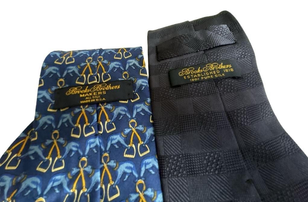 Brooks Brothers Silk Necktie Lot Of 2 EUC 58” 2