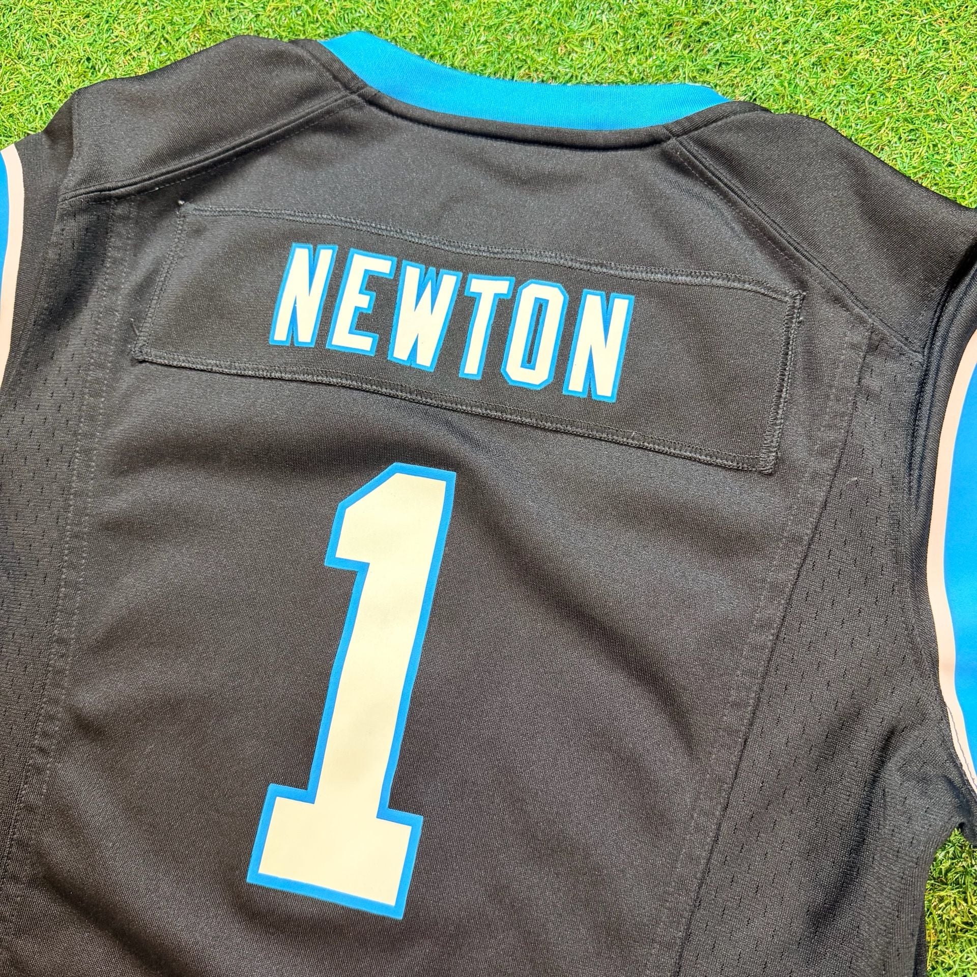 Nike Carolina Panthers Cam Newton 1 Jersey Size M Black On Field 7
