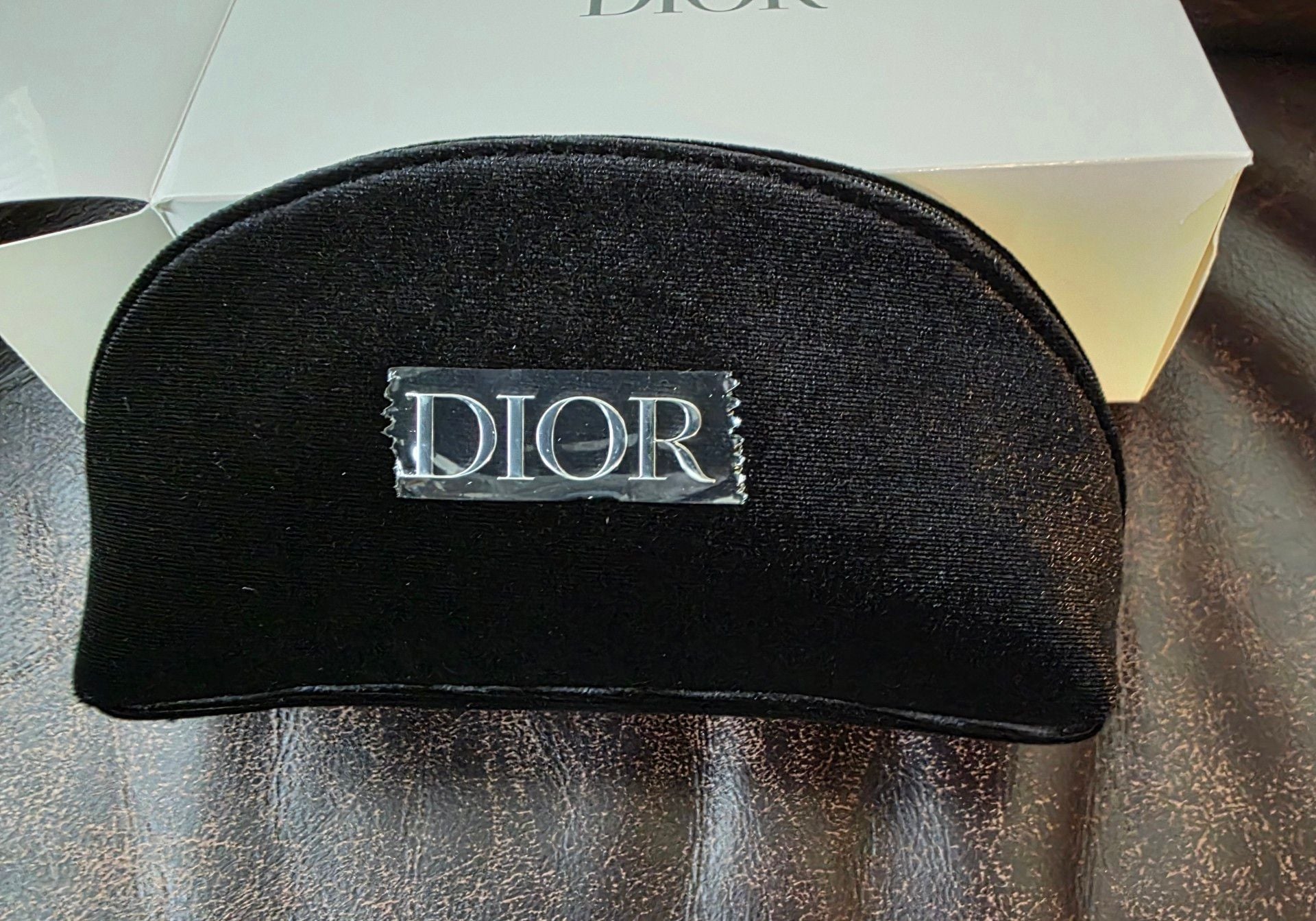 New Christian Dior Trousse Pouch Black Velvet Makeup Cosmetic Case 2