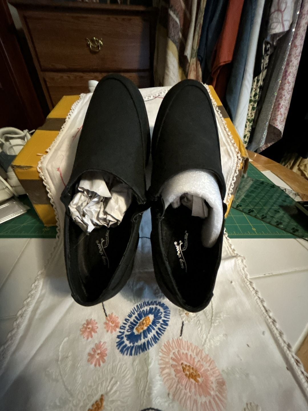 Easy Street Comfort Waves Black Slip-On Shoes 1