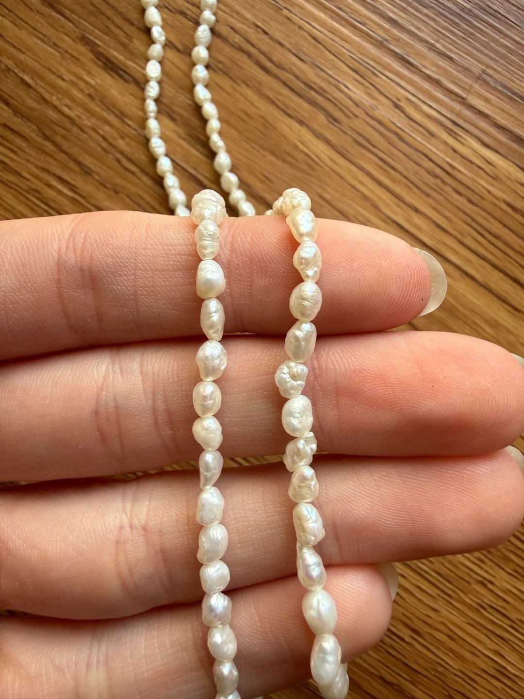 Freshwater Pearl Long Strand Necklace White 5