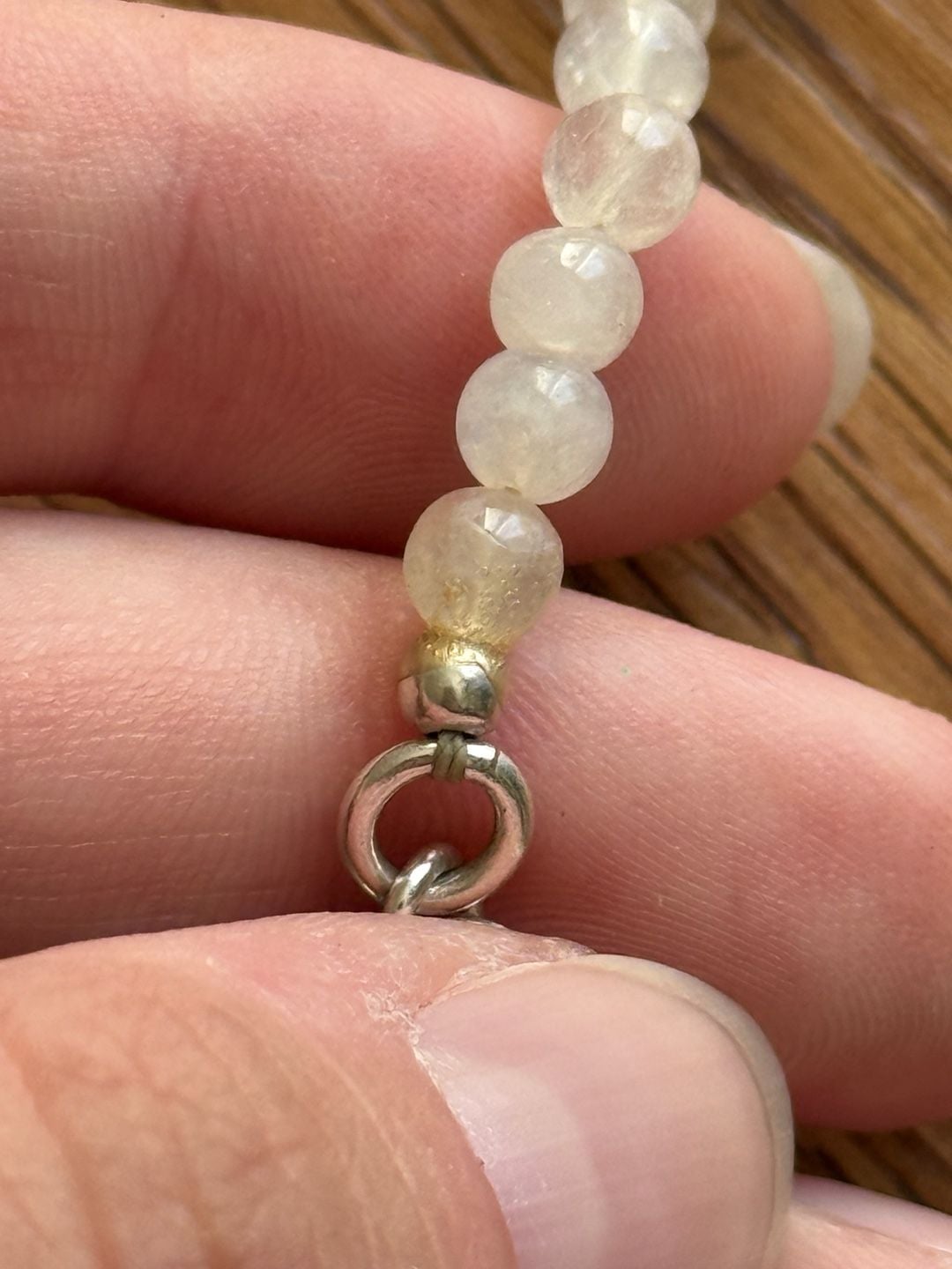 Nicky Butler Opalite Pendant Moonstone Beaded Adjustable Necklace Sterling Silver 925 10