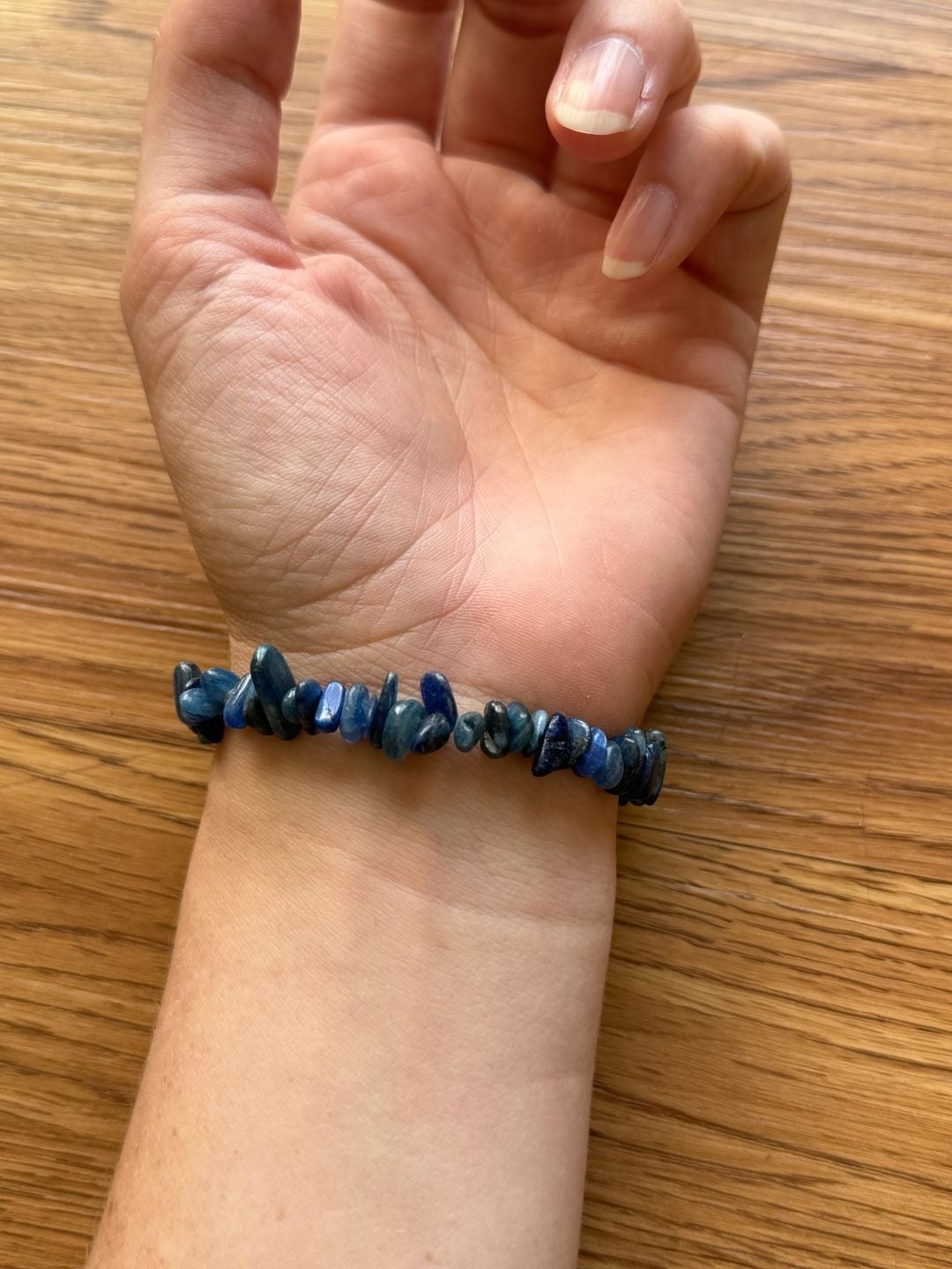 Unbranded Blue Sodalite Chip Stone Stretch Bracelet 2