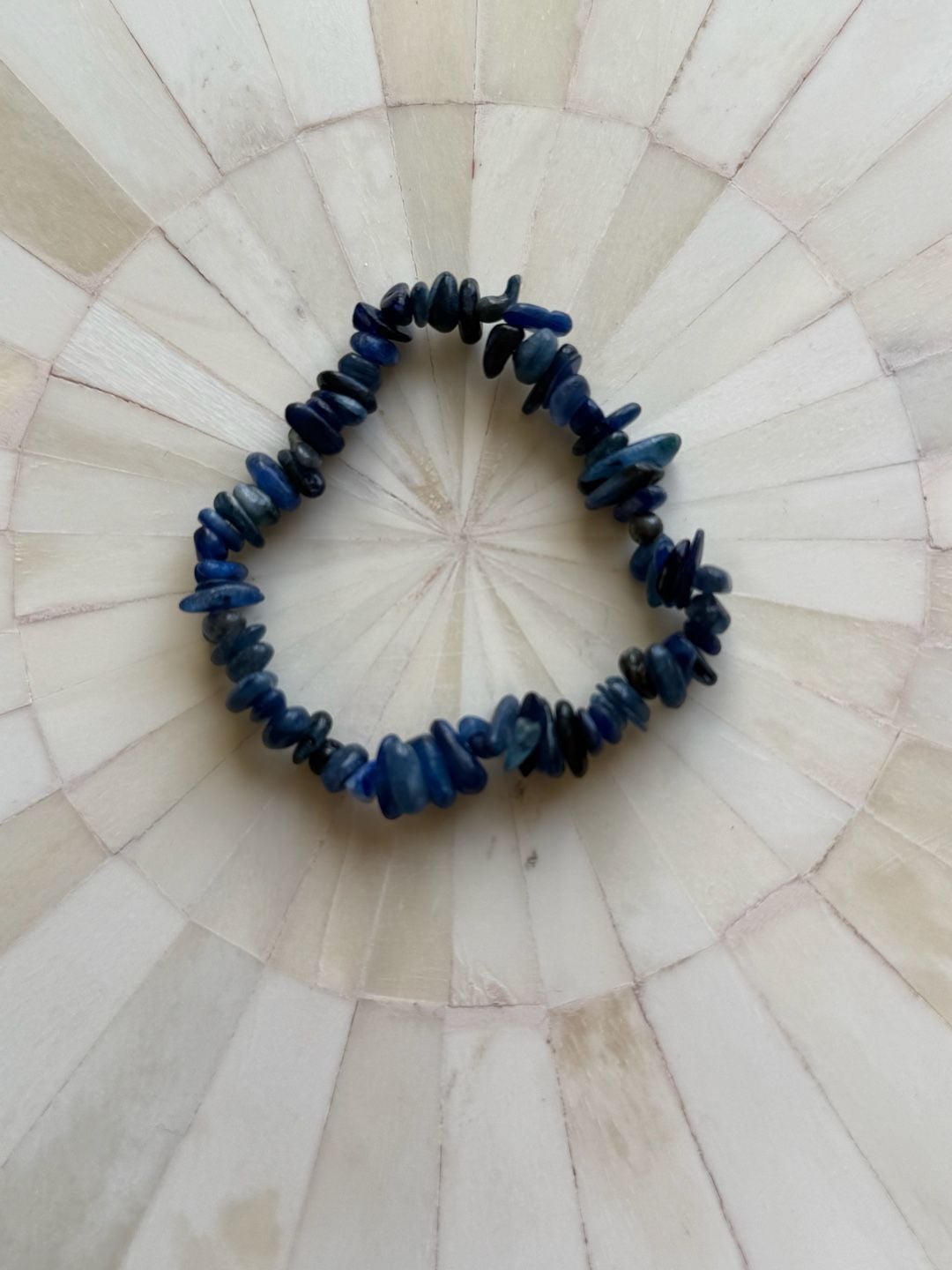 Unbranded Blue Sodalite Chip Stone Stretch Bracelet 4