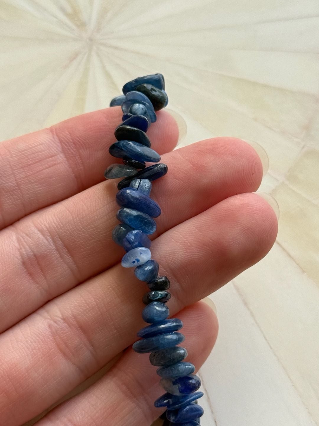 Unbranded Blue Sodalite Chip Stone Stretch Bracelet 5