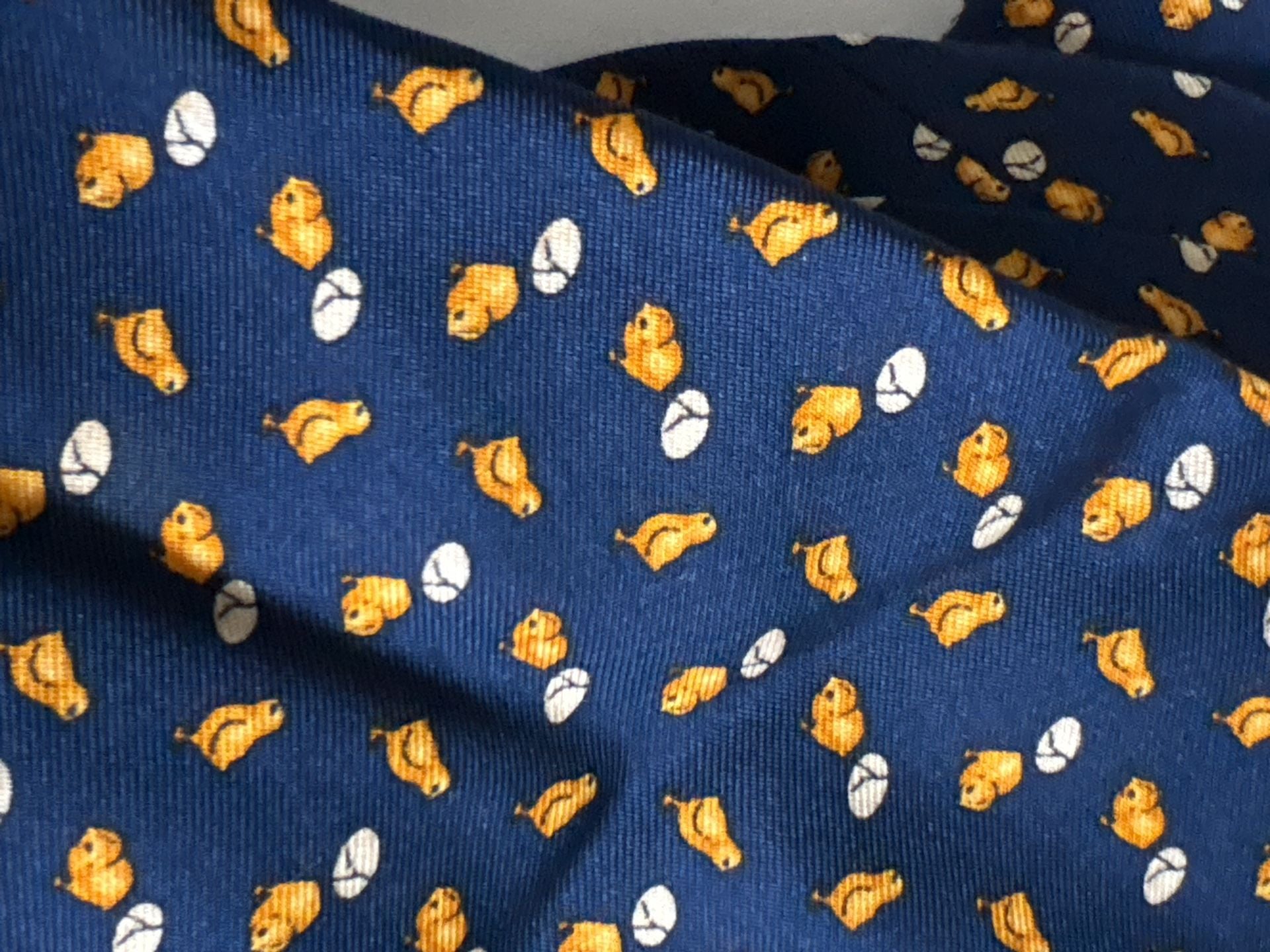 Yves Saint Laurent Silk Tie Blue Chick Pattern 58” 5
