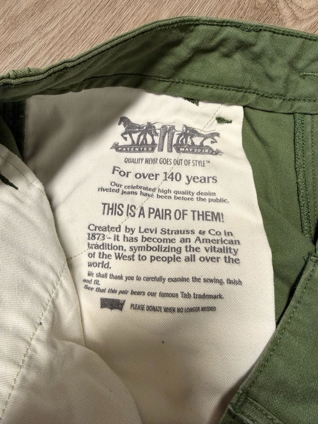Levi's Cargo Heavy Duty Shorts Green 3