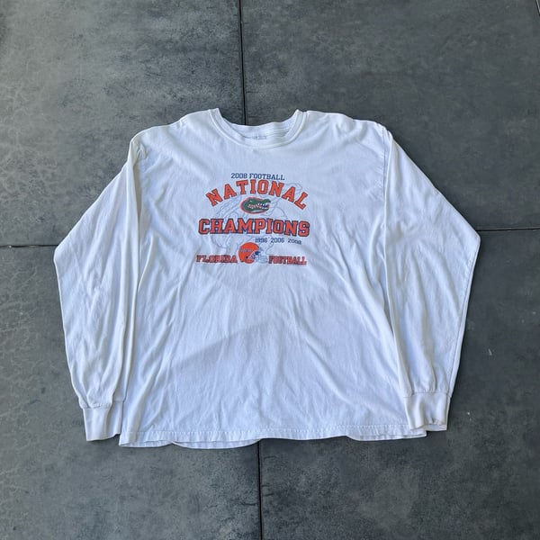 Vintage 2008 Florida Gators National Champions Long Sleeve Shirt XL