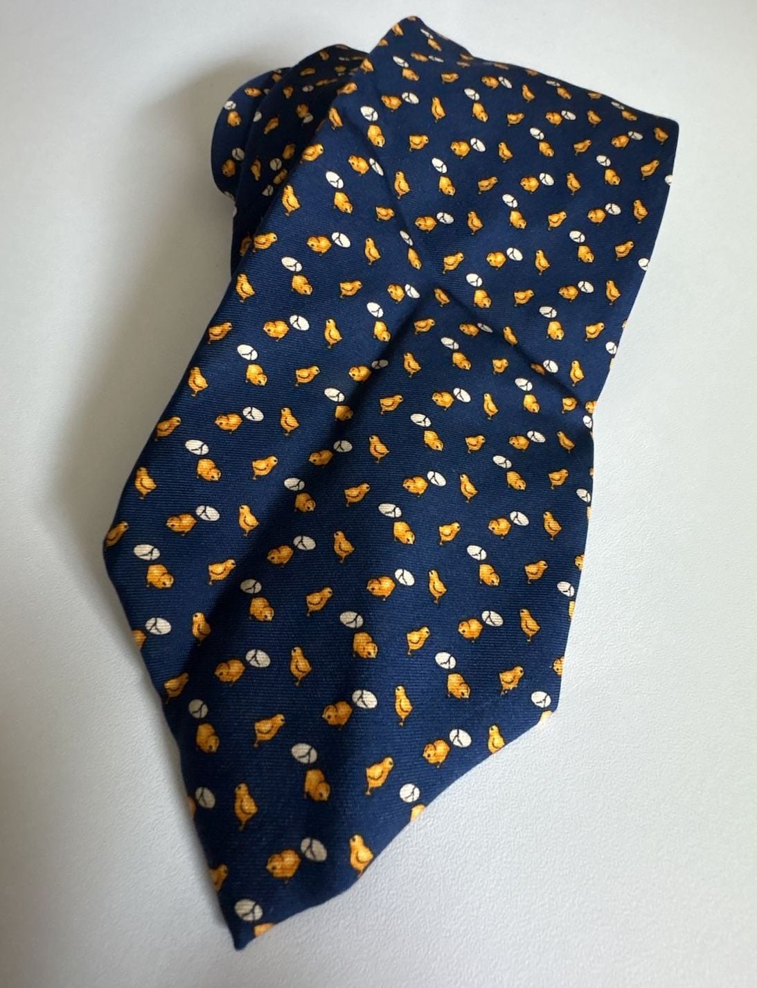Yves Saint Laurent Silk Tie Blue Chick Pattern 58” 4