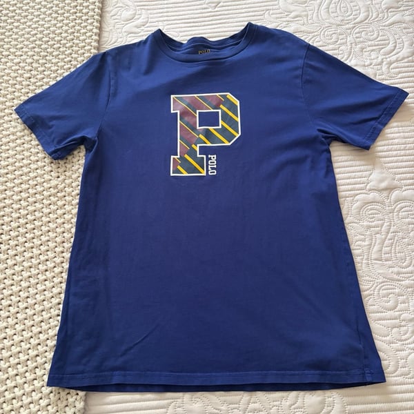 Polo Ralph Lauren Blue P-Patch Graphic T-Shirt Boys Size 18