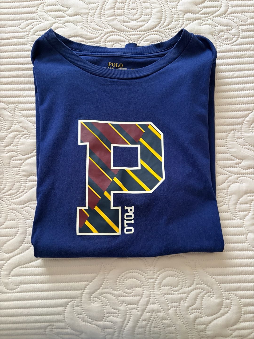 Polo Ralph Lauren Blue P-Patch Graphic T-Shirt Boys Size 18 6