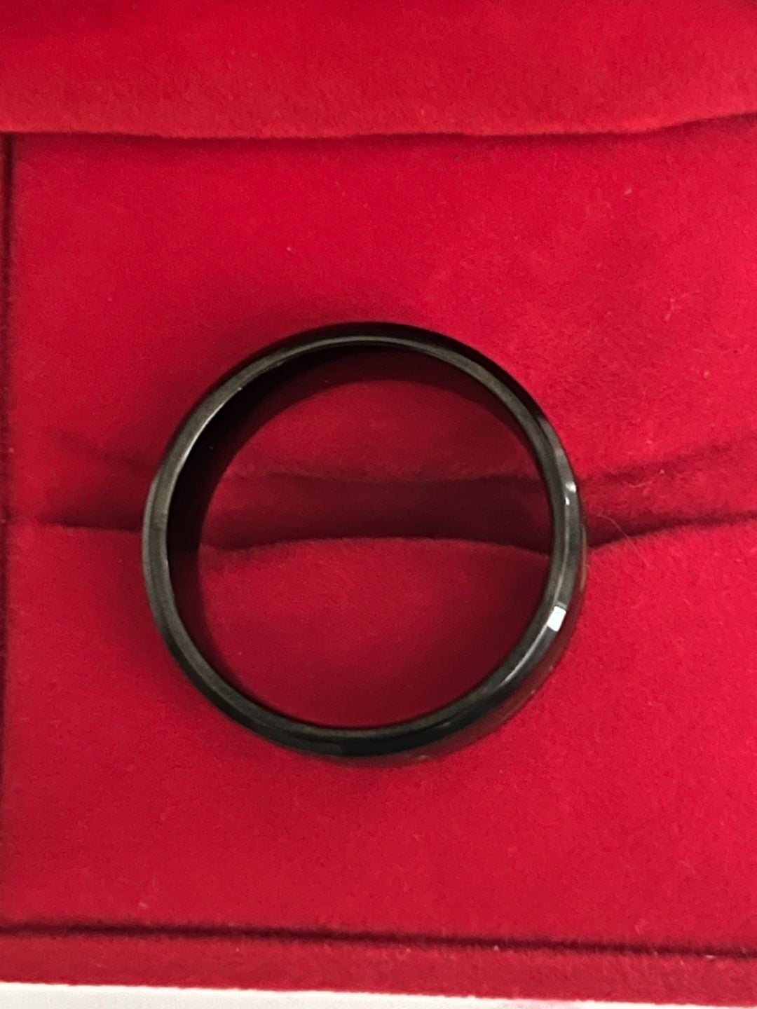 Tungsten Green Mother Of Pearl Black Polished Finish 6mm Band Size 11 6