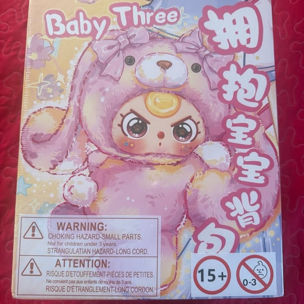 Cureplaneta Baby Three Hugging Baby Backpack Plush Blind Box New