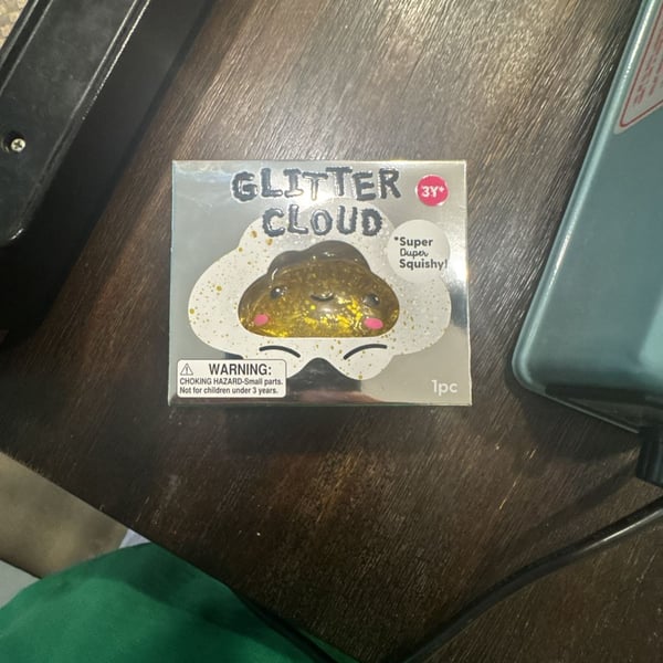J'Adore Glitter Cloud Squishy Fidget Toy New