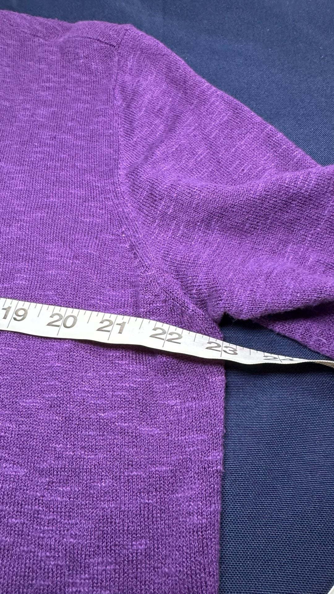 Eileen Fisher Purple Linen Cotton Open Front Cardigan M Draped Lightweight 8