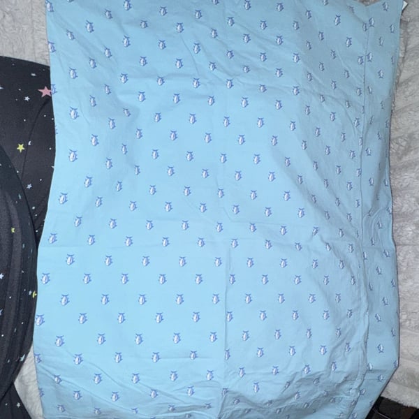 Southern Tide Fish Print Pillowcase Blue Cotton