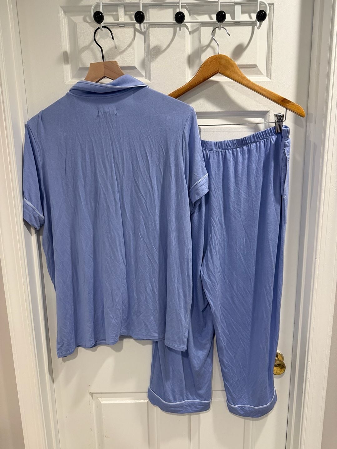 NWT Simply Vera Pajama Set Sz XL Blue Modal Notch Collar $55 2