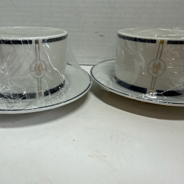 Swid Powell American Airlines Gwathmey Siegel Cup Saucer Set Vintage