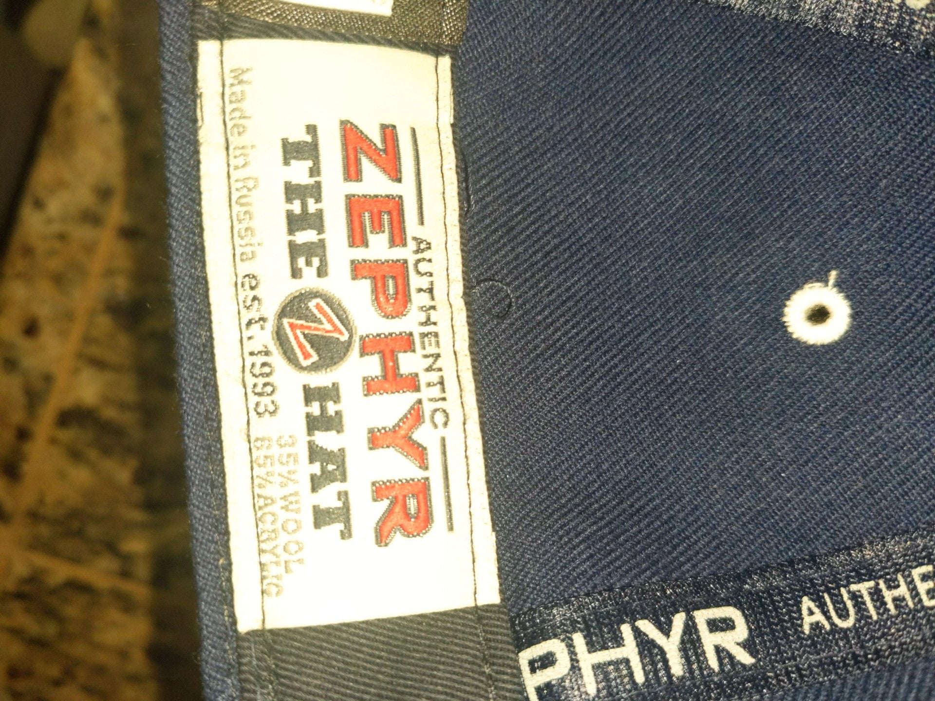 Zephyr Rice Owls Baseball Hat Size 7 Navy Blue 6
