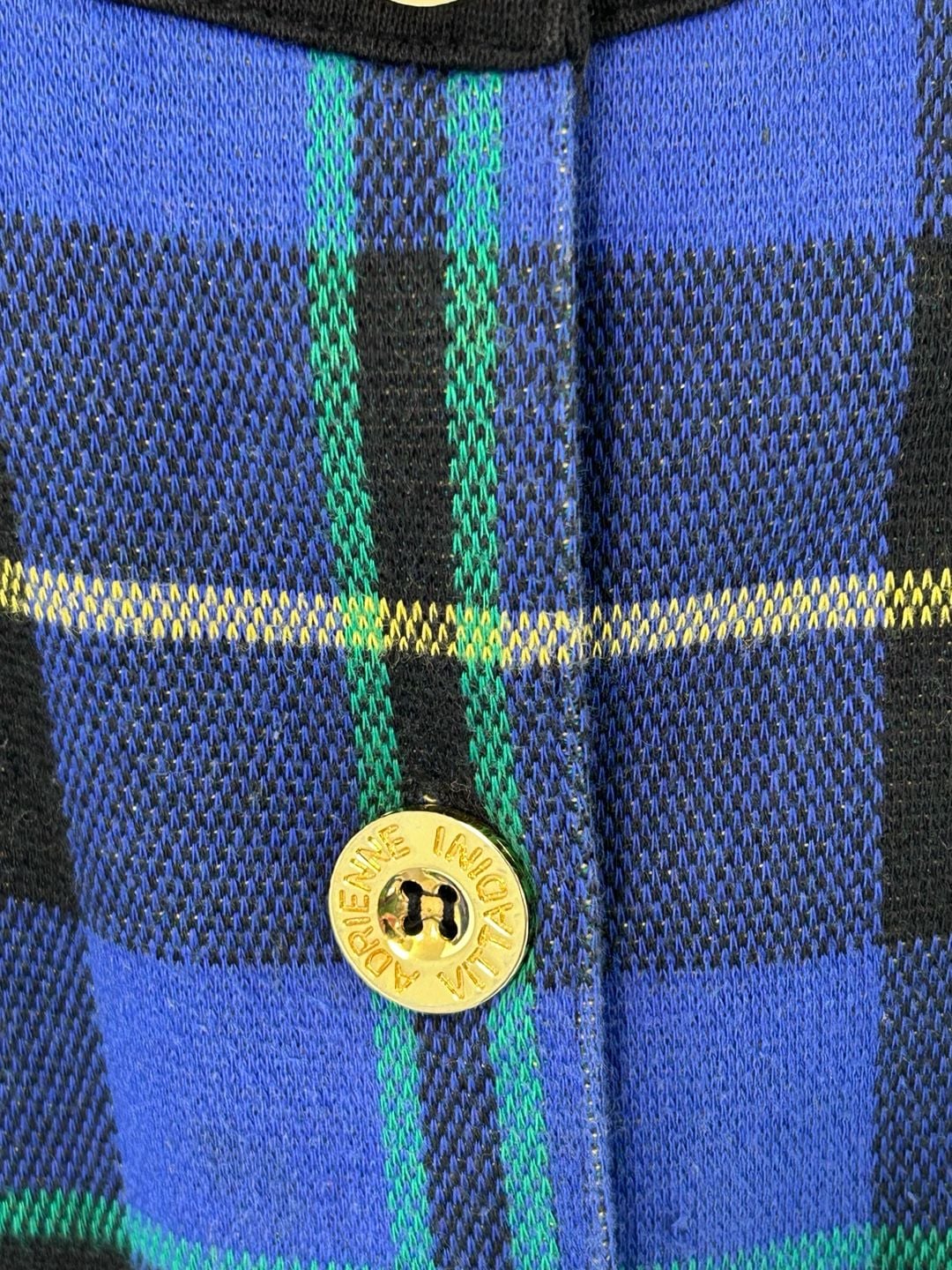 Adrienne Vittadini Plaid Jacket Size 6 Multicolor Cotton 4