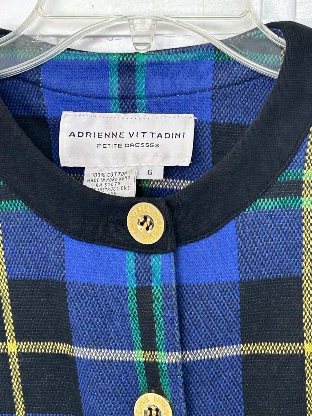 Adrienne Vittadini Plaid Jacket Size 6 Multicolor Cotton 5