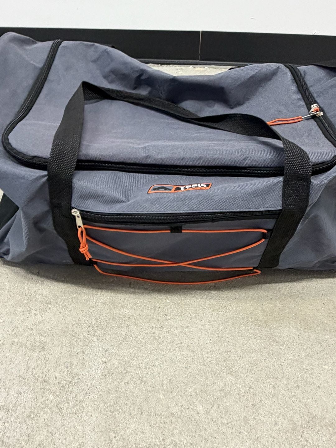 Trail Equipment Duffel Bag Gray Black Travel Gym Sports 2