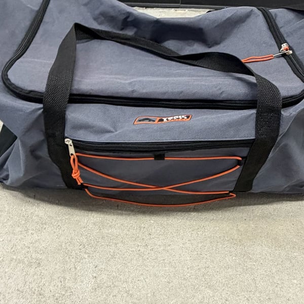 Trail Equipment Duffel Bag Gray Black Travel Gym Sports