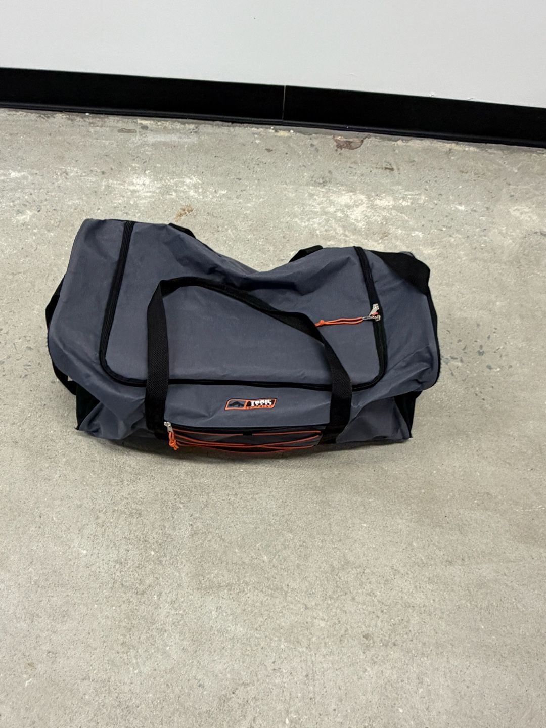 Trail Equipment Duffel Bag Gray Black Travel Gym Sports 3