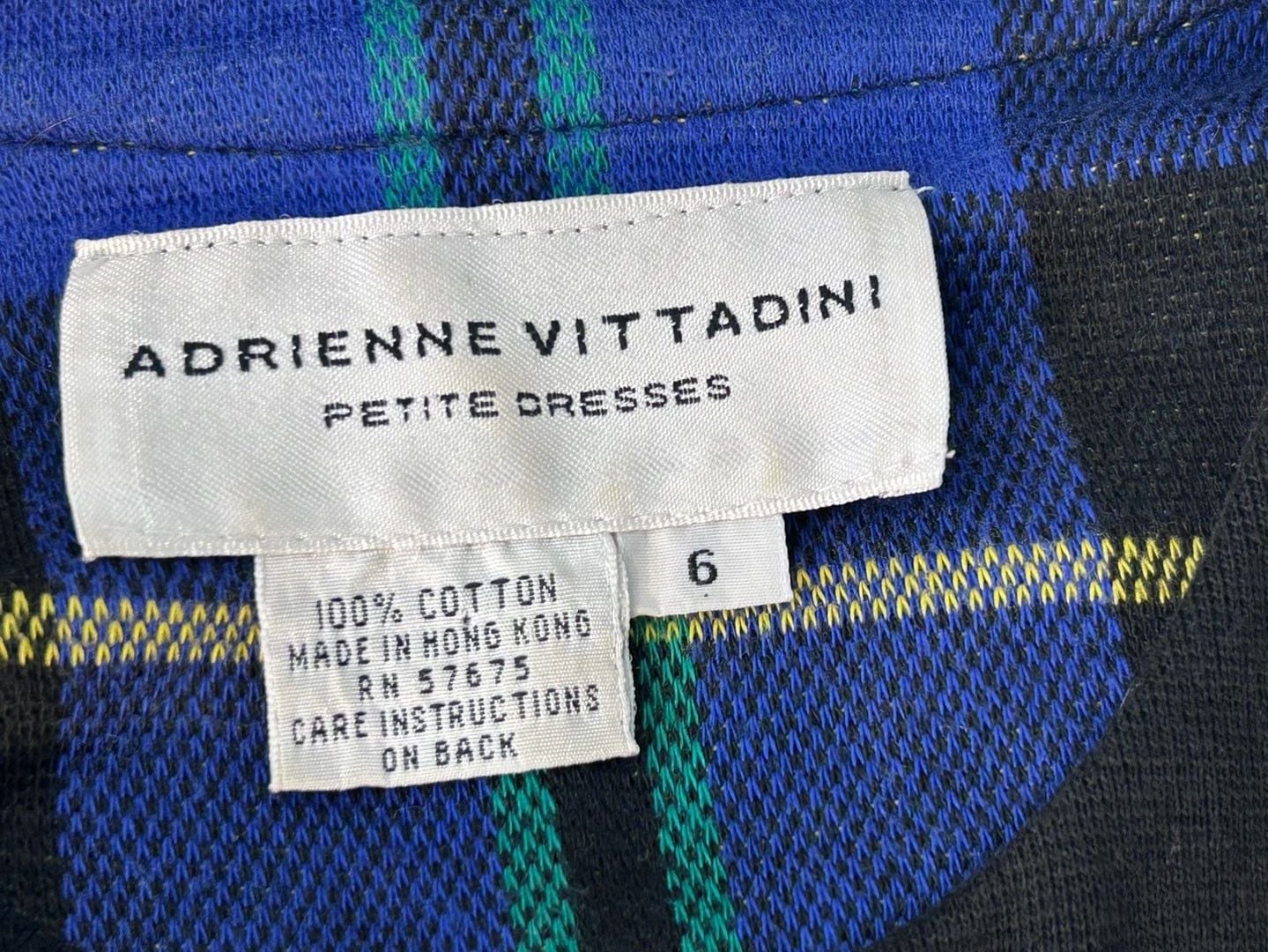 Adrienne Vittadini Plaid Jacket Size 6 Multicolor Cotton 13