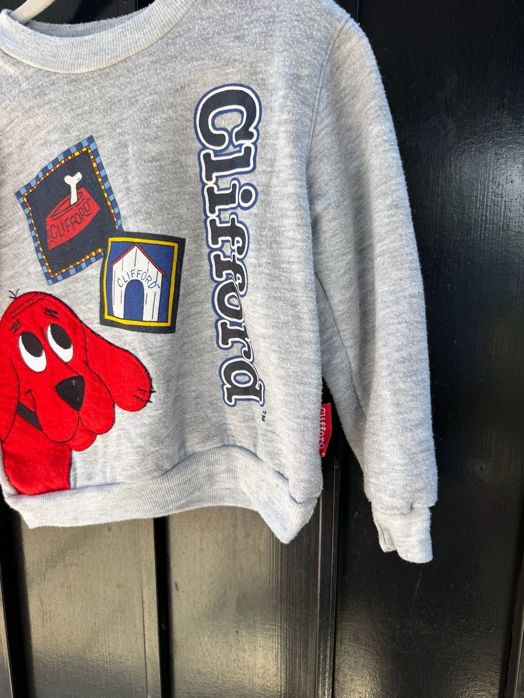 Vtg 2001 Scholastic Clifford The Big Red Dog Sweatshirt Gray 3