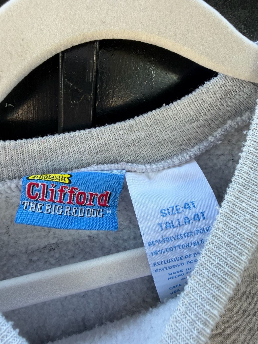 Vtg 2001 Scholastic Clifford The Big Red Dog Sweatshirt Gray 6