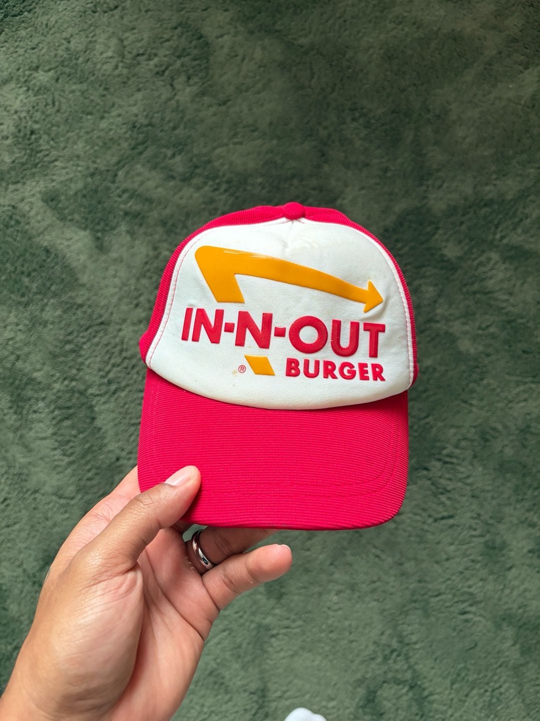 Vintage In-N-Out Burger Trucker Hat Snapback Red White One Size 2