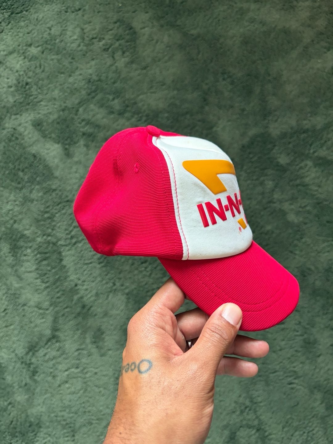 Vintage In-N-Out Burger Trucker Hat Snapback Red White One Size 4
