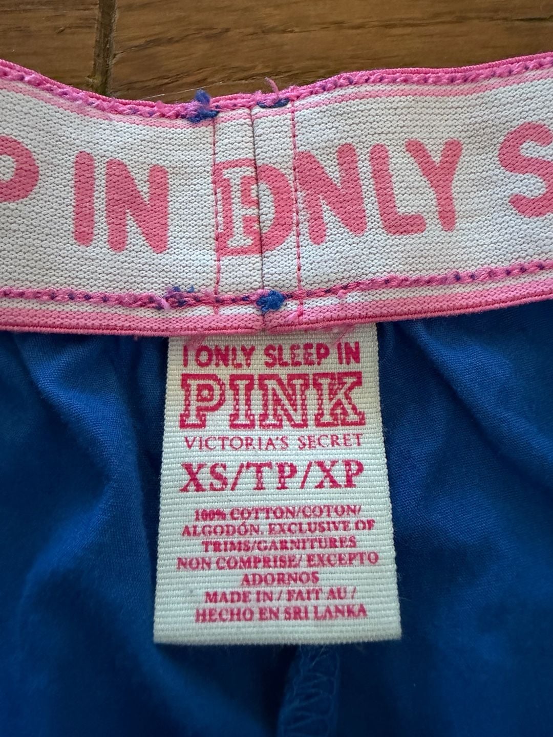 Victoria's Secret PINK Blue Boxer Shorts Size XS TP XP 4