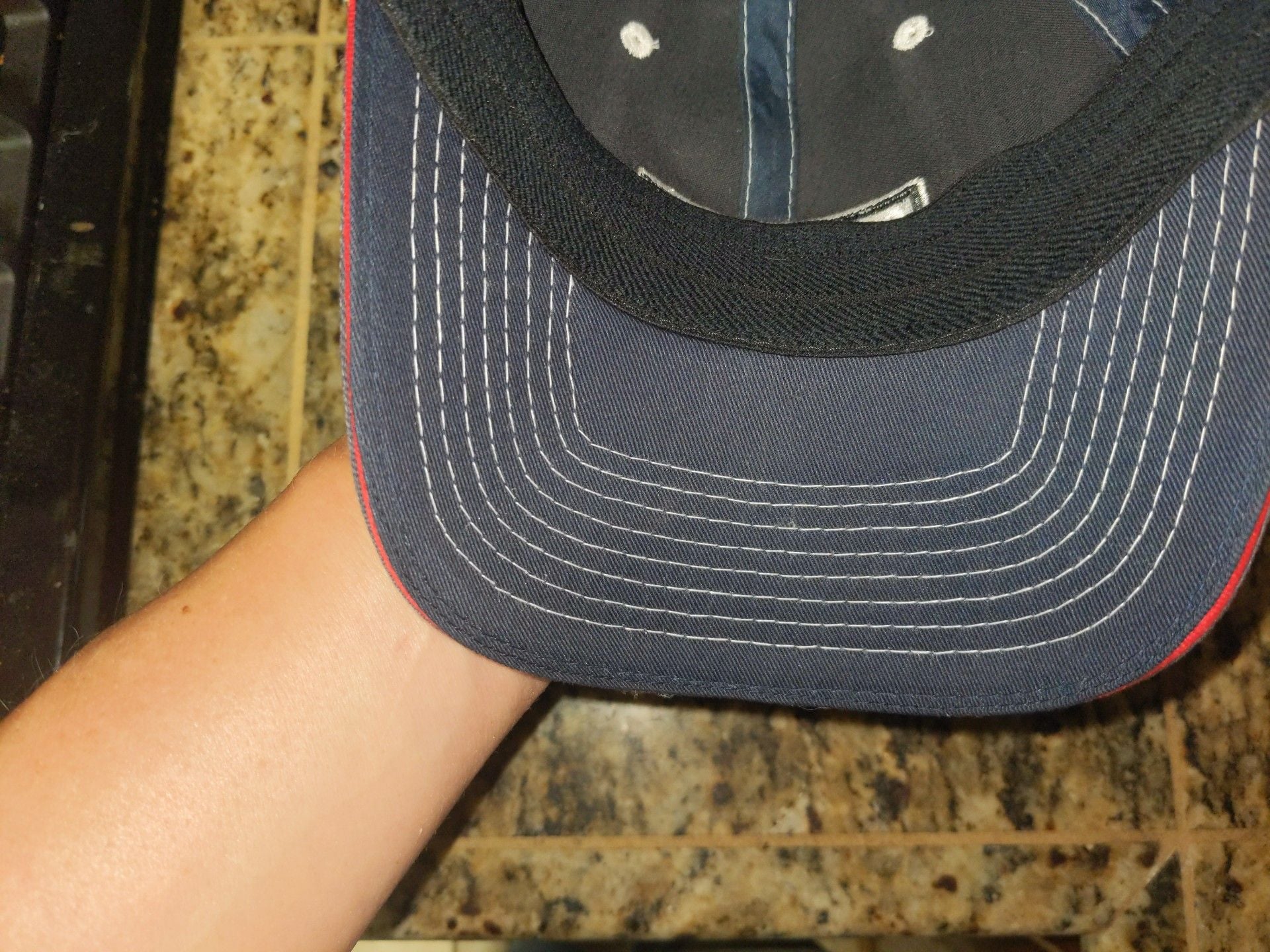 Ping Golf Hat Size S/M Navy Blue Flexfit Baseball Cap 9