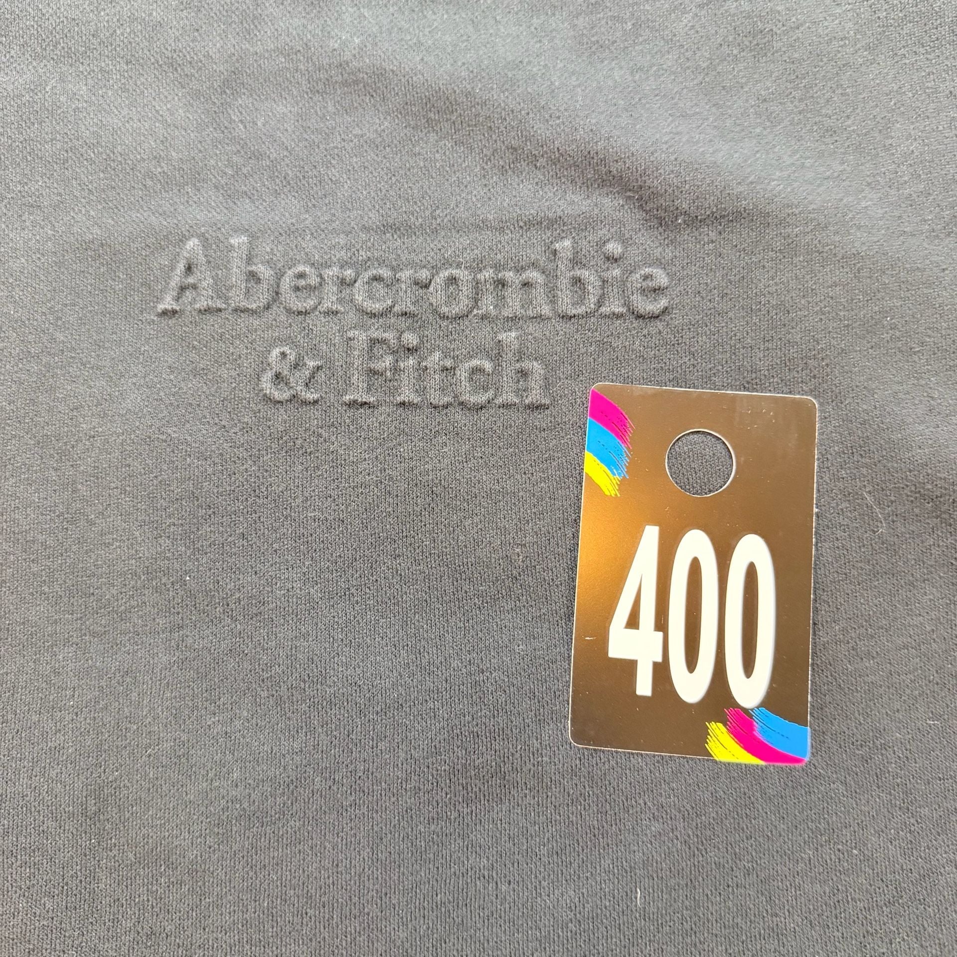 Abercrombie & Fitch Sweatshirt Size L Black Crew Neck Logo Pullover 8