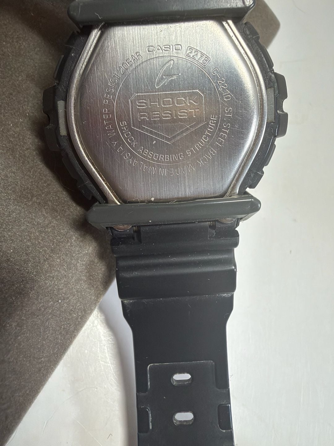 Casio G-Shock G-2210 Digital Watch Gray Black Resin Sport 8