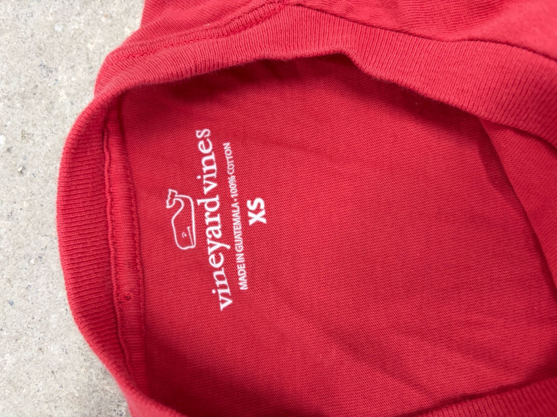 Vineyard Vines Long Sleeve Pocket T-Shirt Size XS Red Cotton 4