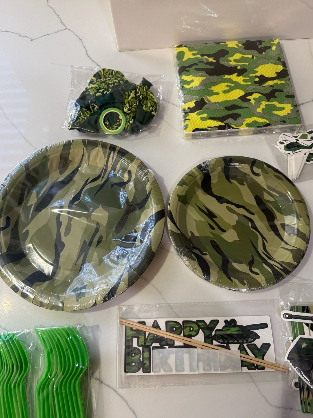 Military Camouflage Theme Party Supplies Balloon Paper Cup Paper Plate 4