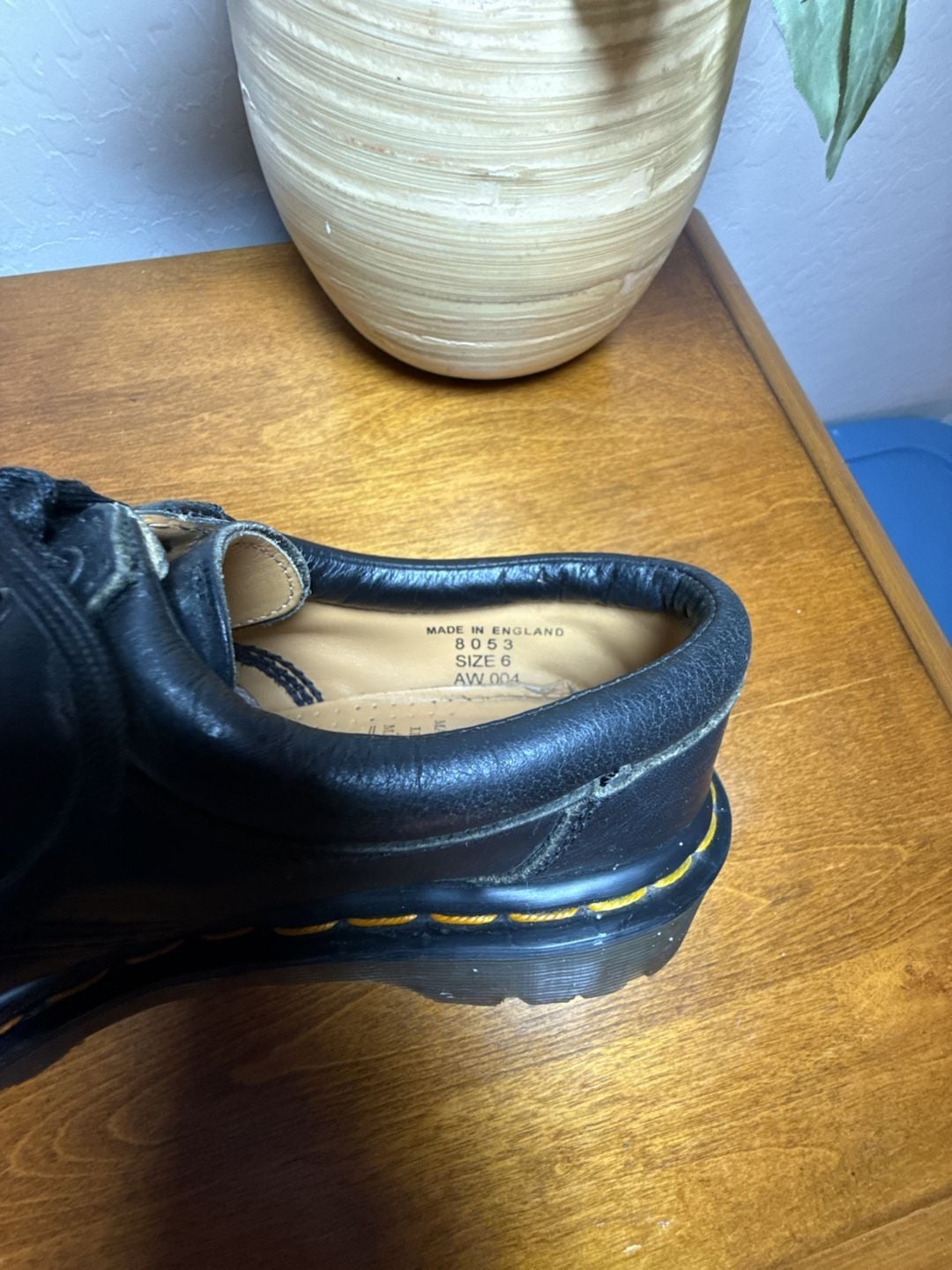 Dr. Martens 8053 Shoes Size 6 Men’s Black Leather 5-Eye Oxford 10
