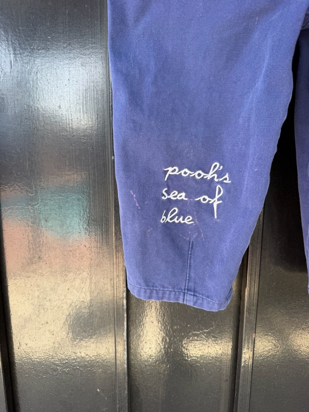 Vtg Disney Store Winnie The Pooh Overalls Size 24 Mos Blue Cotton 6