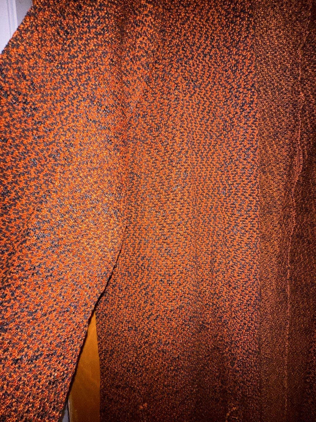LuLaRoe Cardigan Size XL Orange & Black Long Open Front Sweater with Pockets 4