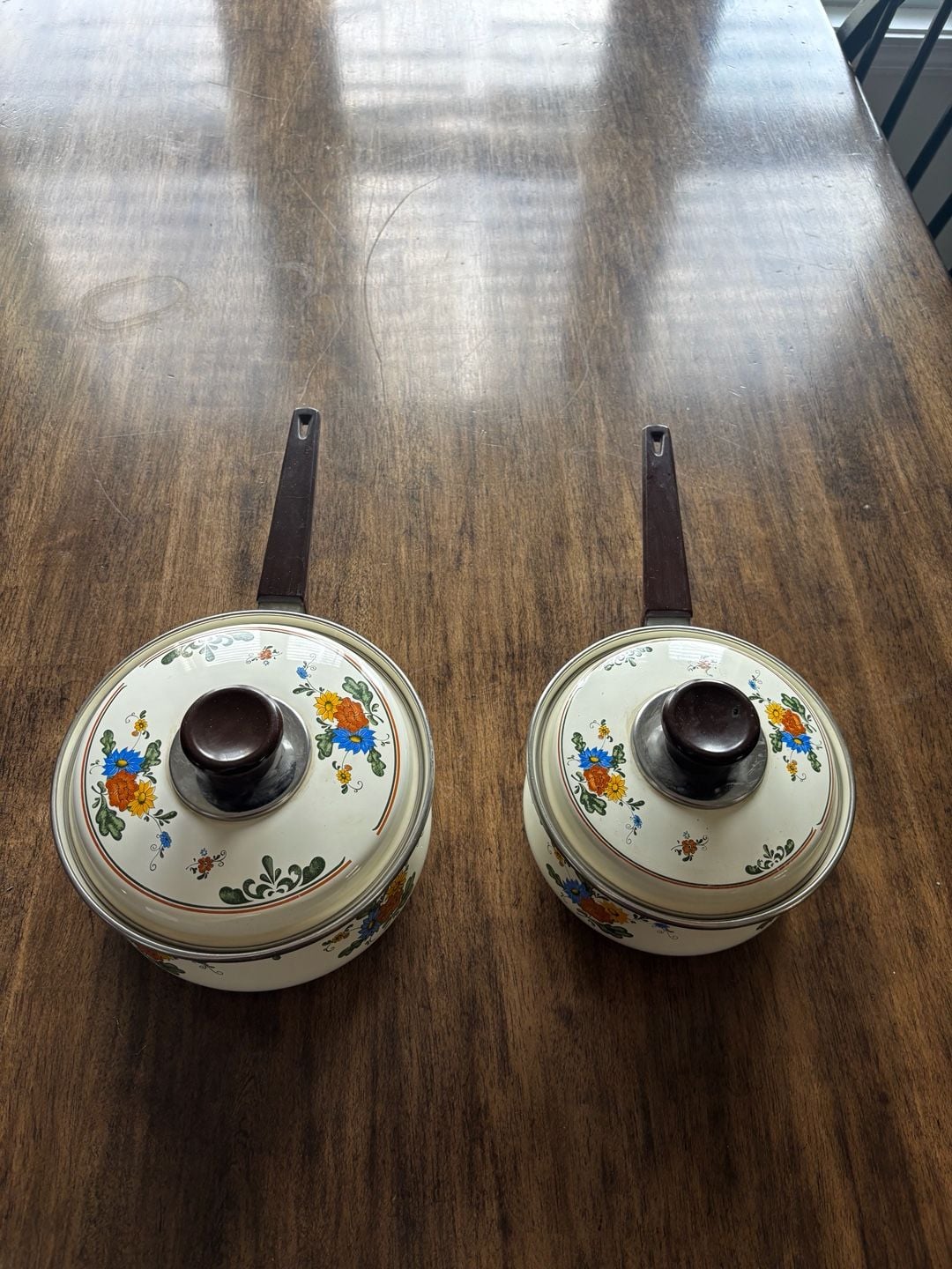 Villeroy & Boch Alt Amsterdam Enamel Floral Cookware Pots Set Of 2 With Lids 3