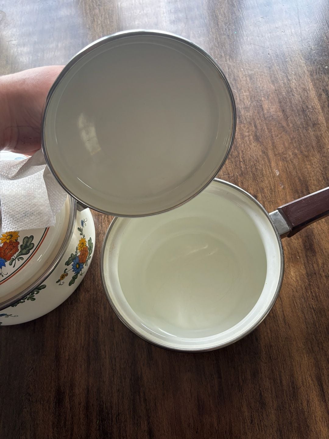 Villeroy & Boch Alt Amsterdam Enamel Floral Cookware Pots Set Of 2 With Lids 6