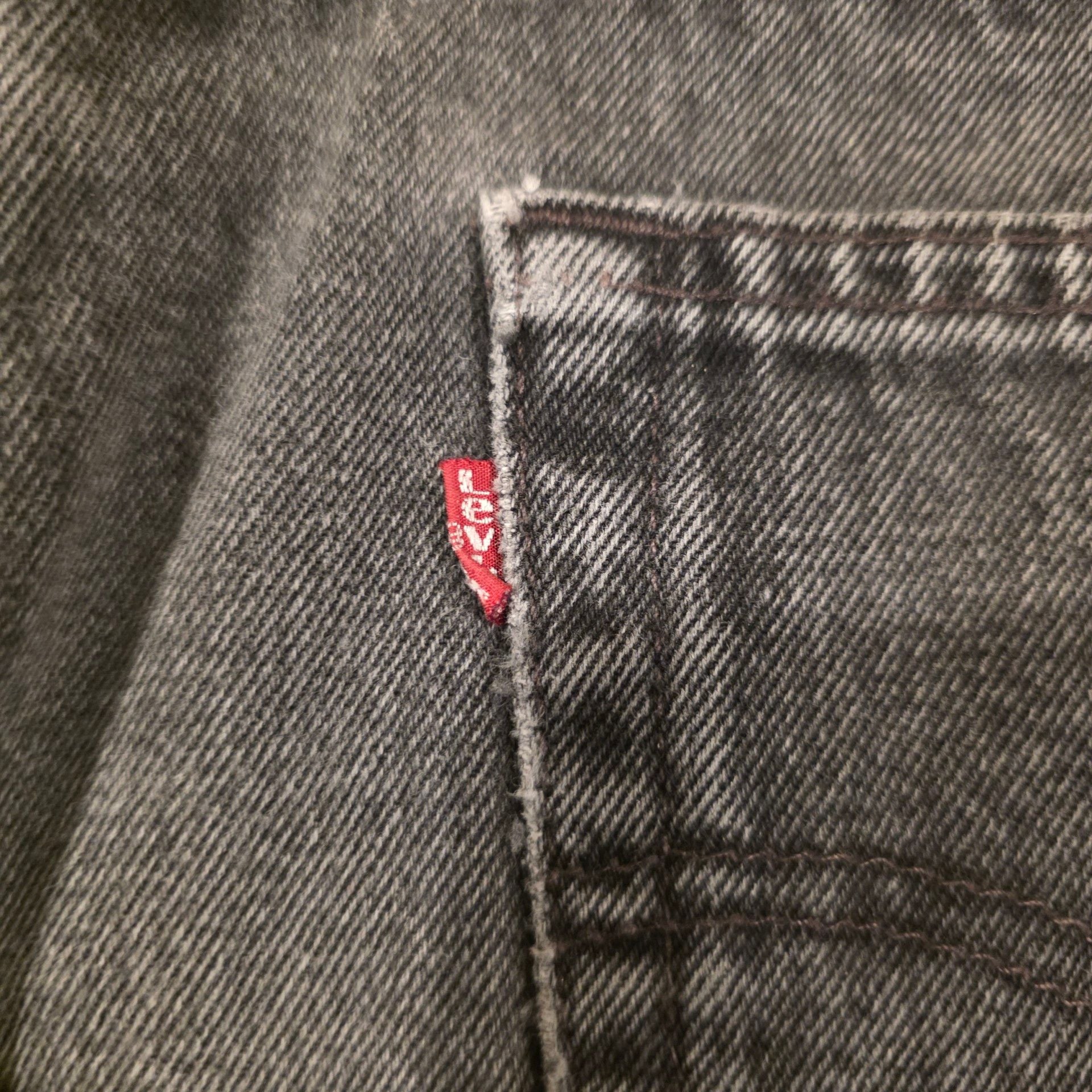 Levi's VINTAGE Levis Jeans Mens 34x36 Black 505 Regular Fit Straight Leg Y2K 4