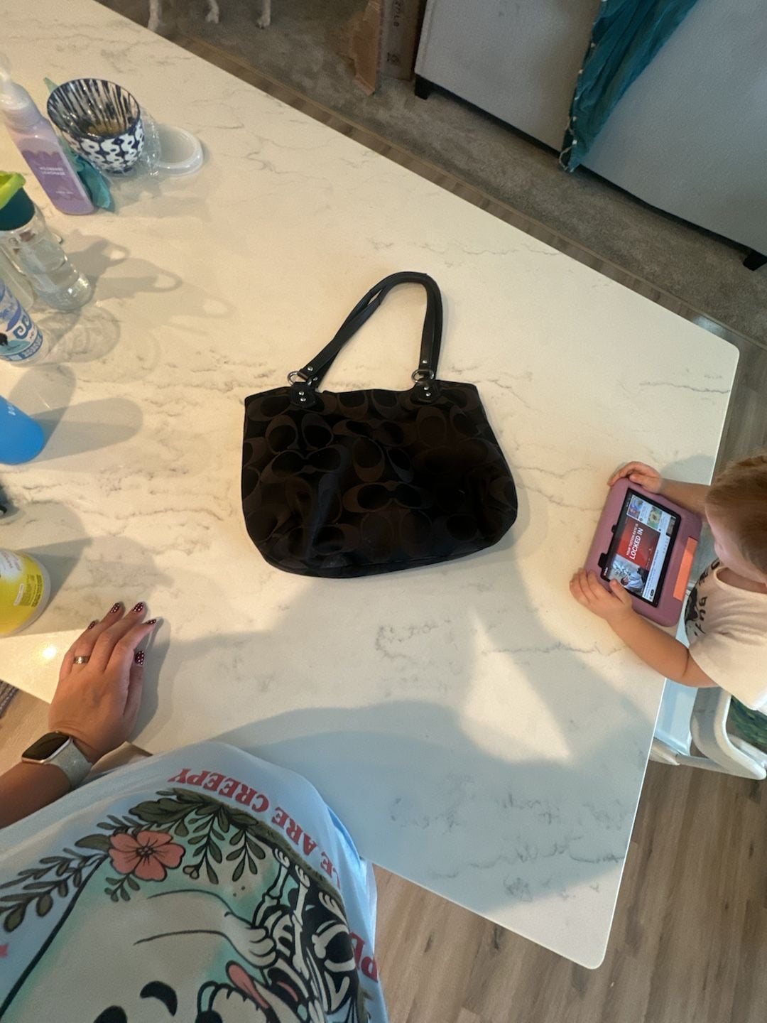 Coach Campbell Signature Izzy Fashion Satchel Purse Black 4